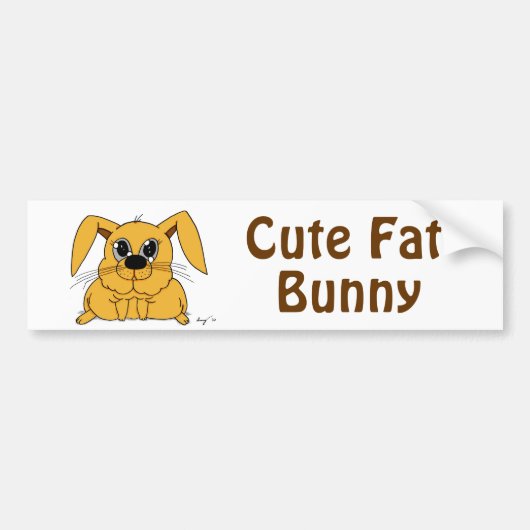 Niedlich Fat Bunny Autoaufkleber (Vorne)