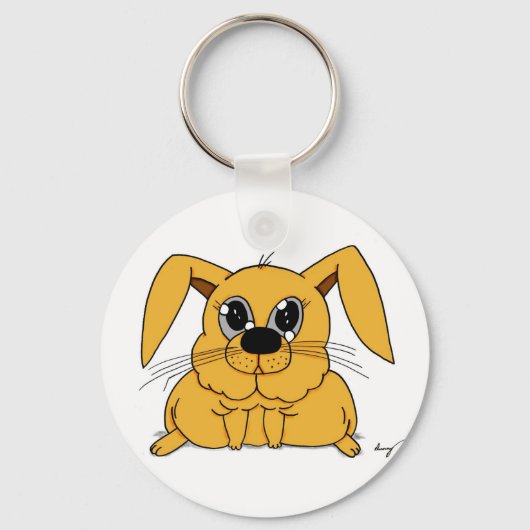Niedlich Fat Bunny Schlüsselanhänger (Vorderseite)