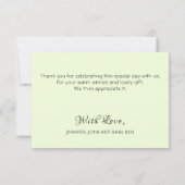 Niedlich Fawn Boy Baby Dusche Danke Karte (Rückseite)