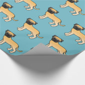 Niedlich Fawn Bullmastiff Hunde Muster Geschenkpapier (Ecke)