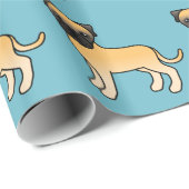 Niedlich Fawn Bullmastiff Hunde Muster Geschenkpapier (Rolleneckpunkt)