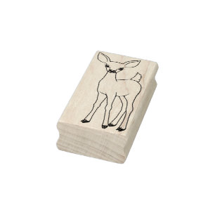 Niedlich Fawn Deer Rubber Briefmarke Gummistempel