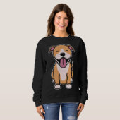Niedlich Fawn Pitbull Sweatshirt (Vorne ganz)