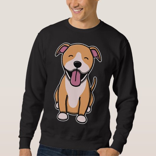 Niedlich Fawn Pitbull Sweatshirt (Vorderseite)