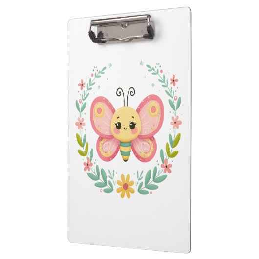 Niedlich, Feder/Schmetterling Klemmbrett (Links)