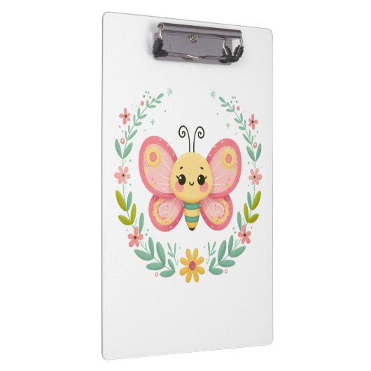 Niedlich, Feder/Schmetterling Klemmbrett (Rechts)