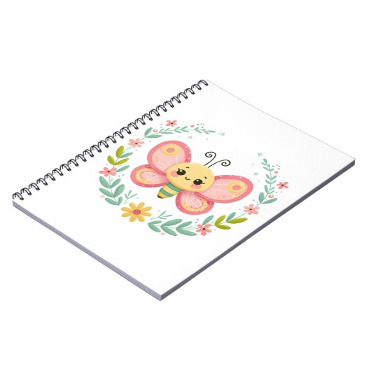 Niedlich, Feder/Schmetterling Notizblock (Linke Seite)