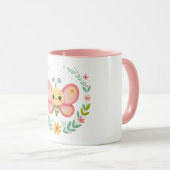 Niedlich, Feder/Schmetterling Tasse (VorderseiteRechts)