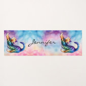 Niedlich Feline Cat Lovers Yoga Mat Yogamatte (Rückseite (Horizontal))