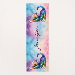 Niedlich Feline Cat Lovers Yoga Mat Yogamatte