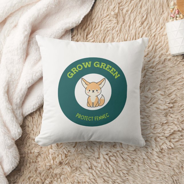 Niedlich Fennec Fox Öko Pillow Kissen (Decke)