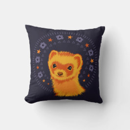 Niedlich Ferret Art - Farbenfrohe Mustelid Design Kissen