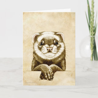 Niedlich Ferret Karte