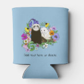 Niedlich Ferrets Floral Dosenkühler (Rückseite)