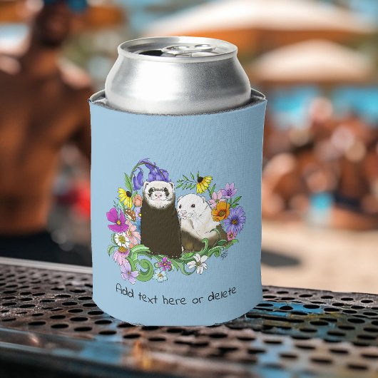 Niedlich Ferrets Floral Dosenkühler