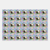 Niedlich Ferrets Floral Geschenkpapier Set (Vorderseite 3)