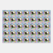 Niedlich Ferrets Floral Geschenkpapier Set (Vorderseite)