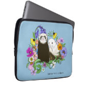 Niedlich Ferrets Floral Laptopschutzhülle (Vorne Rechts)