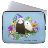 Niedlich Ferrets Floral Laptopschutzhülle (Vorderseite)