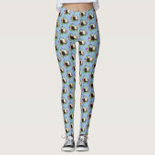 Niedlich Ferrets Floral Leggings (Vorderseite)