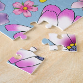 Niedlich Ferrets Floral Puzzle (Seite)