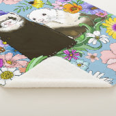 Niedlich Ferrets Floral Sherpadecke (3/4)