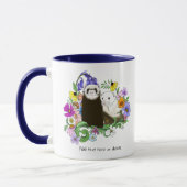 Niedlich Ferrets Floral Tasse (Links)
