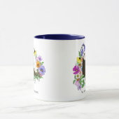 Niedlich Ferrets Floral Tasse (Zentrum)