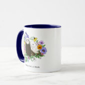 Niedlich Ferrets Floral Tasse (Vorderseite Links)