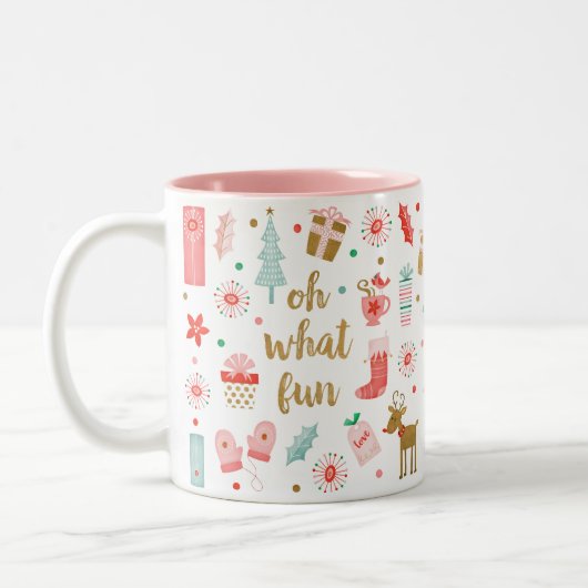 Niedlich Festive Oh, was Spaß Weihnachten Tasse (Links)