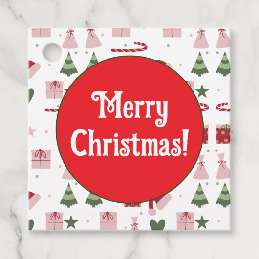 Niedlich festliche essbare Frohe Weihnachten Geschenkanhänger (Vorderseite)