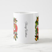 Niedlich festliche Vintage Weihnachten Jumbo-Tasse (Vorderseite)