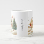 Niedlich festliche Vintage Weihnachten Jumbo-Tasse (Vorderseite)