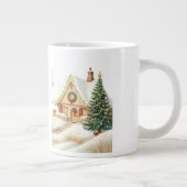 Niedlich festliche Vintage Weihnachten Jumbo-Tasse (Rechts)