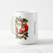 Niedlich festliche Vintage Weihnachten Kaffeetasse (Vorderseite Links)
