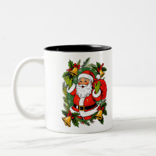 Niedlich festliche Vintage Weihnachten Zweifarbige Tasse