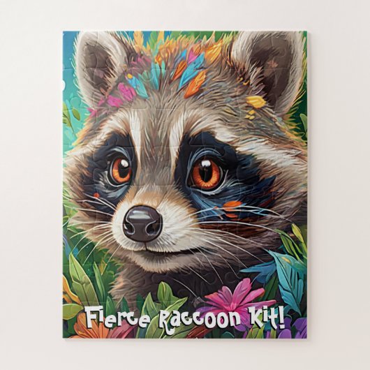 Niedlich & Fierce Raccoon Kit! Puzzle (Vertikal)