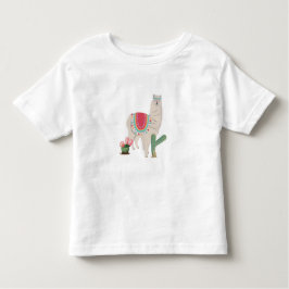 Niedlich Fiesta Llama & Cactus Kleinkind T-shirt