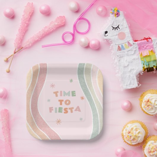 Niedlich Fiesta Rainbow Birthday Pappteller (Party)