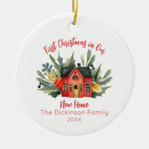Niedlich First Christmas Neue Zuhause Keramik Ornament