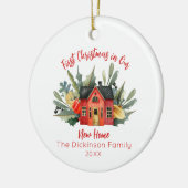 Niedlich First Christmas Neue Zuhause Keramik Ornament (Links)