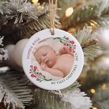 Niedlich First Christmas New Baby Keramik Ornament