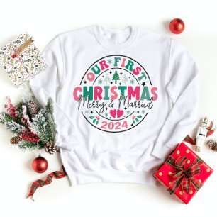 niedlich First Christmas Verheiratet und Merry New Sweatshirt