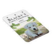 Niedlich First Christmas Welpe Weihnachten Foto Magnet (Rechte Seite)