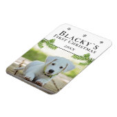 Niedlich First Christmas Welpe Weihnachten Foto Magnet (Linke Seite)