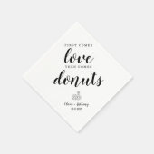 Niedlich First kommt Liebe Donuts Hochzeit süße Le Serviette (Ecke)