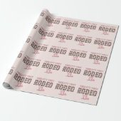 Niedlich First Rodeo Rosa Personalisiert 1. Geburt Geschenkpapier (Ungerollt)