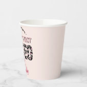 Niedlich First Rodeo Rosa Personalisiert 1. Geburt Pappbecher (Links)