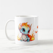 Niedlich Flaming Baby Dragon Kaffeetasse (Links)