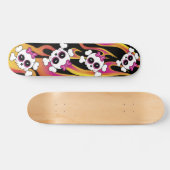 Niedlich Flaming Skulls Skateboard (Horizontal)